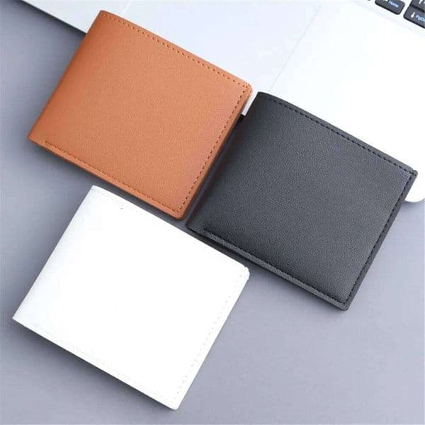 Men Short Pu Leather Wallets Vintage Thin Male Holder Black Small Money Purses large capacity card holder Bag Z260205