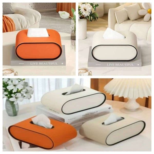 Tissue holder, leather toilet paper napkin holder dispenser, storage box, tissue box 26Y0205