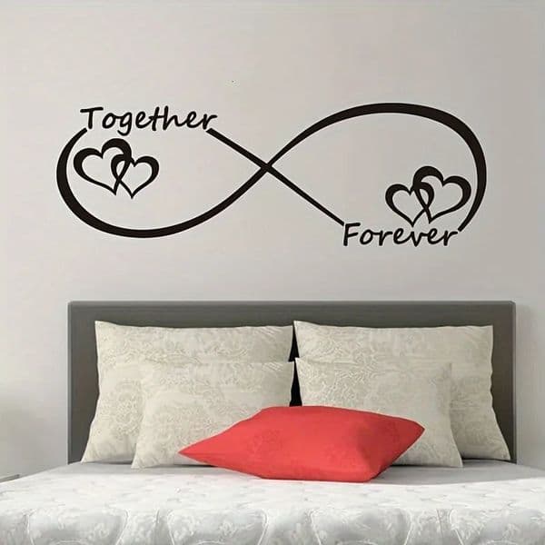 Love Together Forever Wall Sticker Decal Removable Vinyl Mural Poster For Living Room Bedroom Art Decor Wallpaper 260203