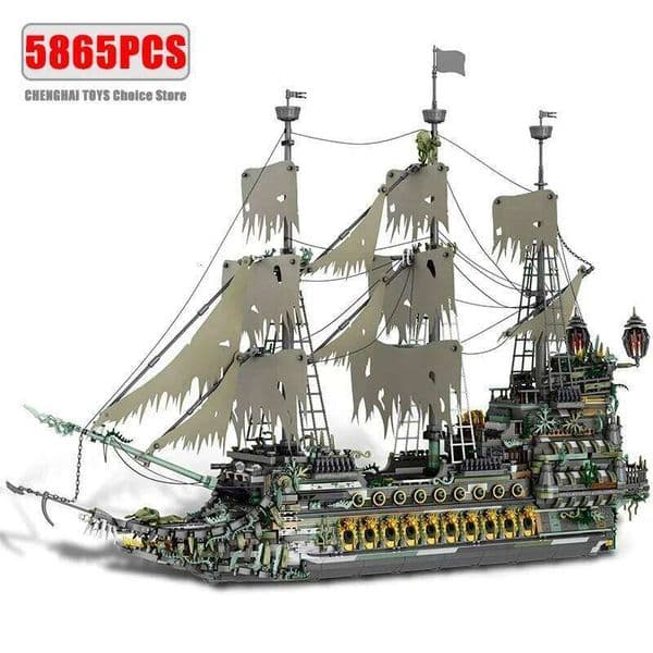 Build Block brick Set 5865Pcs The Flying Dutchman Pirate Building Blocks Ghost Ship Bricks Assembling Model DIY Toy For Kids Birthday Gifts Toy