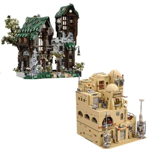 Spot MOC-211440 183202 Modular Castle DIY Small Particle Assembly Building Blocks Educational Toy Model Gift Set Orname 26W0205