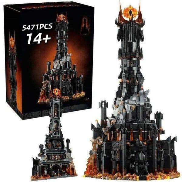 2026 new in stock 5471Pcs Creative 10333 Black Tower Dark Model Building Blocks Kit Bricks Toy for Boys Adult Birthday Gifts X260205
