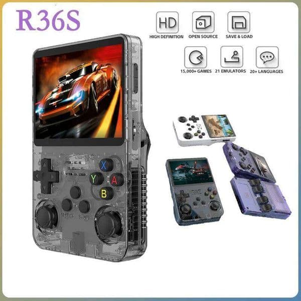 R36S Retro Handheld Game Console Linux System 3.5 Inch IPS Screen Portable Pocket Video Player 64GB/128G Games H260205