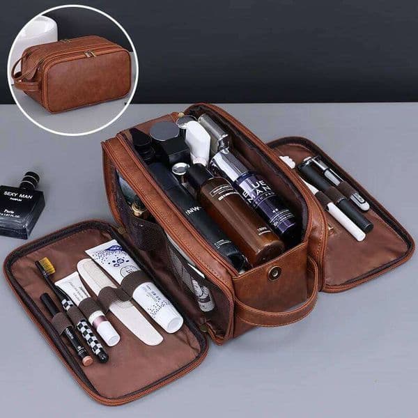 Multi Pockets PU Toiletry For Women Men Travel Essentials Makeup Waterproof Hanging Cosmetic Washing Organizer Bag 26W0205