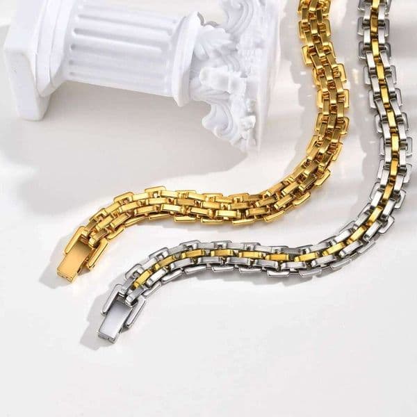 Trendy Watch Strap Bracelet for Women,Waterproof Stainless Steel Bracelets,Fashion Jewelry Party Gifts 26H0205 26H0205