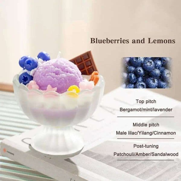 Ice Cream Decorative Scented Candle Nice-looking Bright Color Romatherapy Candles Home Decoration H260205 Z260527