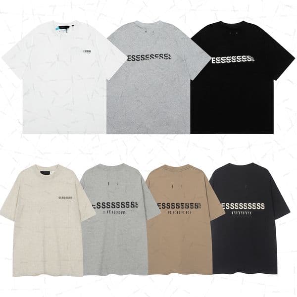 Mens designer t shirt classic season high street oversized solid color Short Sleeve T-shirt