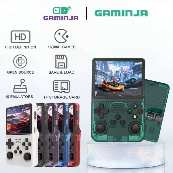 R36S Retro Gaming 3.5Inch IPS 640x480 Screen Built in 64GB Memory Classic Games Portable Handheld Game Console H260205