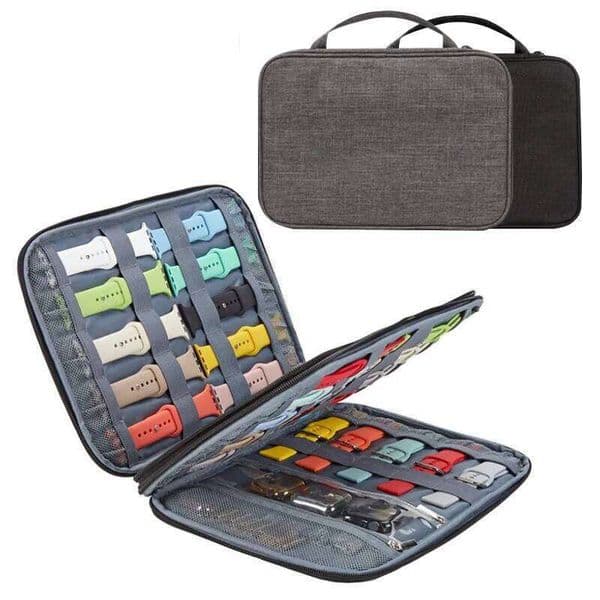 Waterproof Universal Watch Band Organizer Bag - Travel Storage Pouch with Elastic Straps, Fits Watch, Samsung, Huawei & Mo 26W0205