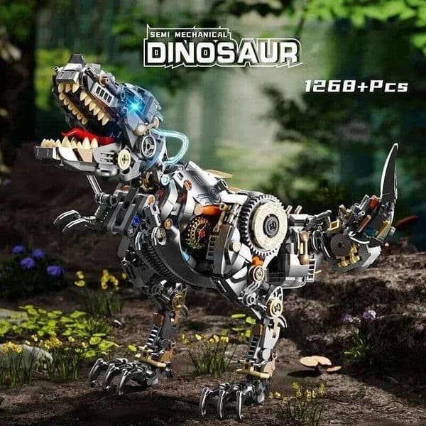 Mechanical Tyrannosaurus Rex Assembled Building Block Model Jurassic Dinosaur Toy Kidsren's Collection Ornament Birthday Gift 1268Pc 26W0205