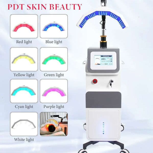 Promotional Standing Skin Whitening Cleaning Oil Reduction Wrinkle Acne Dispelling 7 Colors LED Photodynamic Device For Anti-Agin