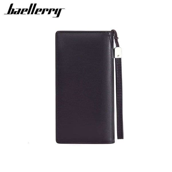 Baellerry Mens Wallet Long Luxury Leather Bifold Men RFID Blocking Multiple Card Slots Wallets Gift for Him Z260205