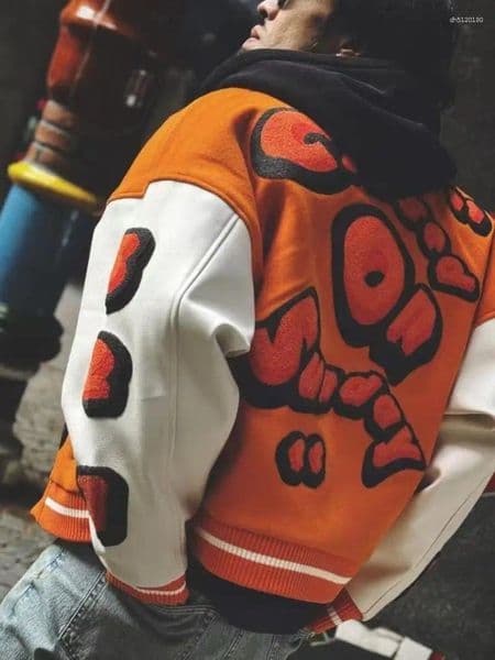Men's Jackets Embroidery Varsity Jacket Men PU Leather Sleeves Oversized Bomber Women Baseball Coats Streetwear Clothing