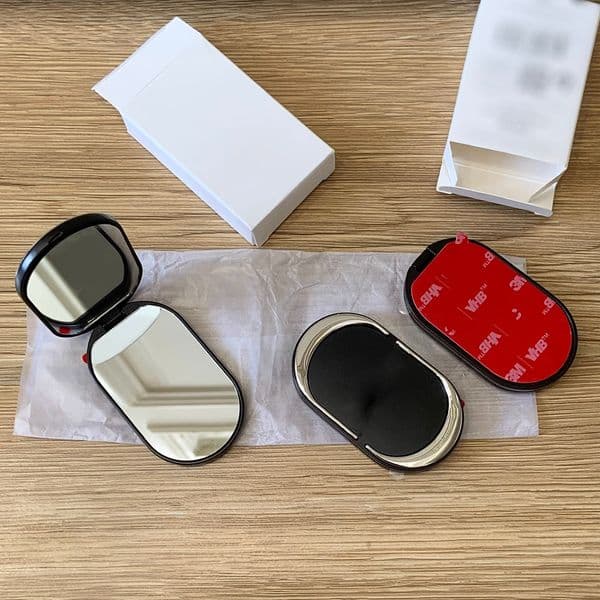 Designer Phone Holder & Folding Cosmetic Mirror Double Side Portable HD Makeup Mirror with Gift Box