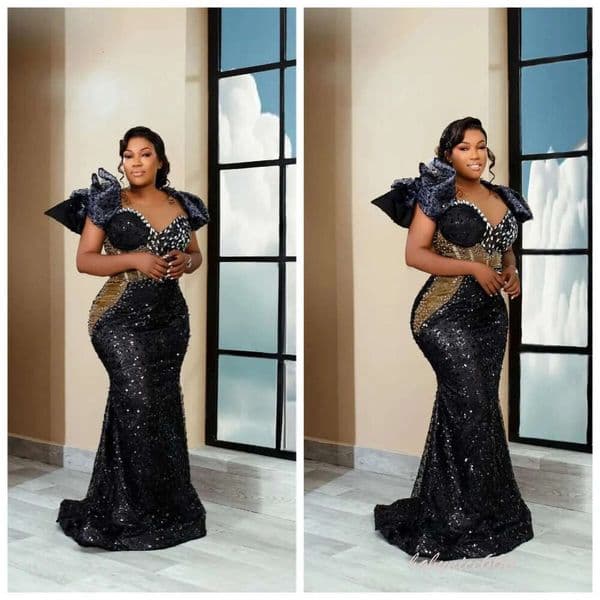 Aso Ebi Black Mermaid Prom Dresses 2026 Crystals Illusion Sheer Neck Evening Gowns Plus Size robe de soiree mariee luxe 0102