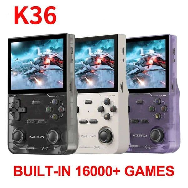 NEW K36 3.5Inch IPS Screen 64GB Memory Classic Games Portable Handheld Open Source Game Console H260205