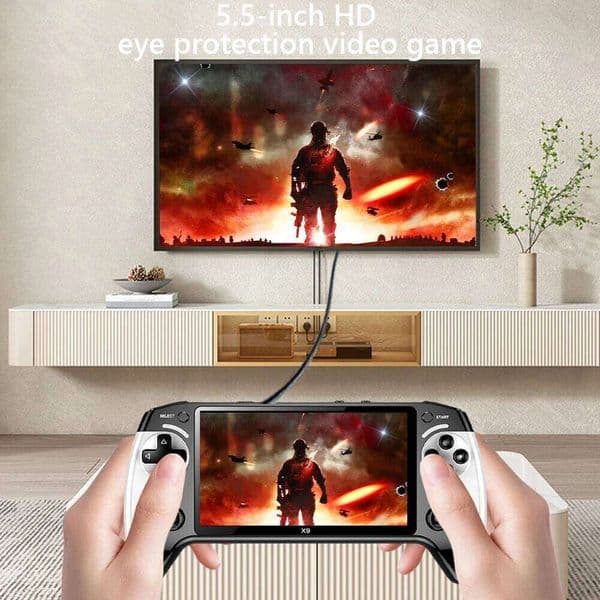 Handheld Console 5.5 Inch Screen 1500mAh Retro Video Type-C Charging Electronic Game Player Birthday Xmas Gifts H260205