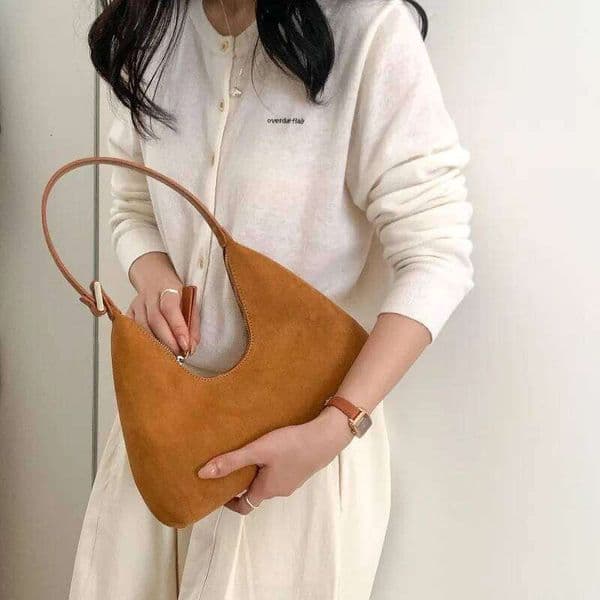 Vintage Suede Shoulder Luxury Casual Tote for Women Fashion Autumn Winter New Guangzhou High Quality Bag Purse Y260205