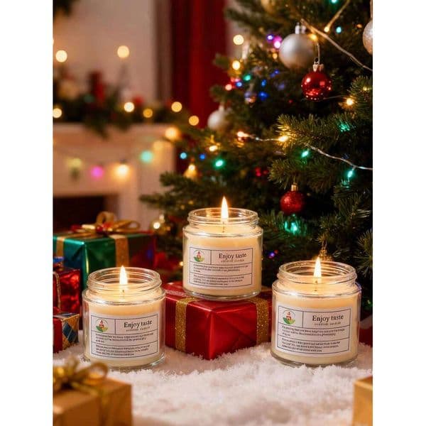 One transparent glass scented candle, for commemoration, decoration, natural plant wax H260205