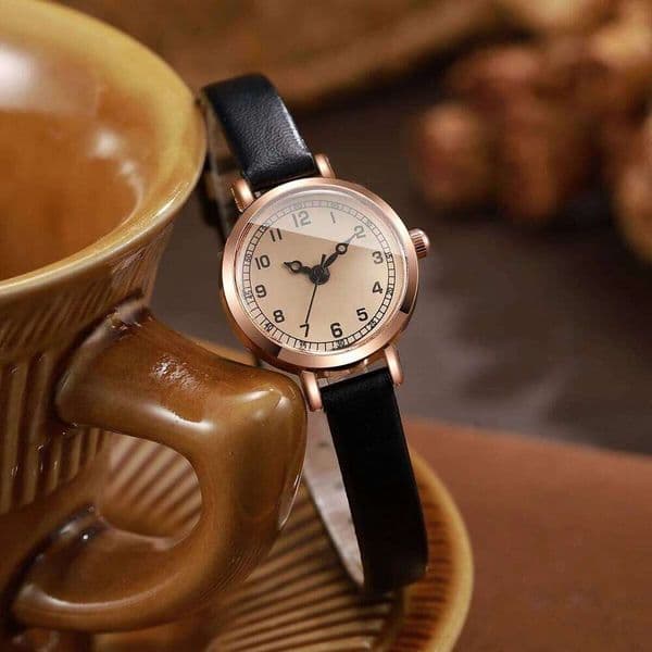 Fashion Small Arabic Dial Women Quartz Watch Elegant Ultra-thin Leather Strap Wristwatch Reloj Mujer Girls Clock Gift Z260206