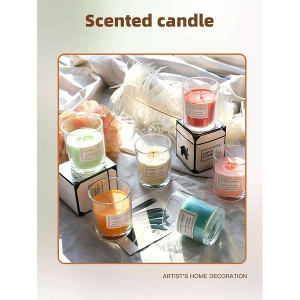 Large romantic smokeless birthday scented candle, creative colourful candlelight for gifts S260205