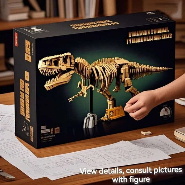 Box 76968 Dinosaur World Stone Tyrannosaurus Rex Building Blocks Toy Children's Chris 26W0205