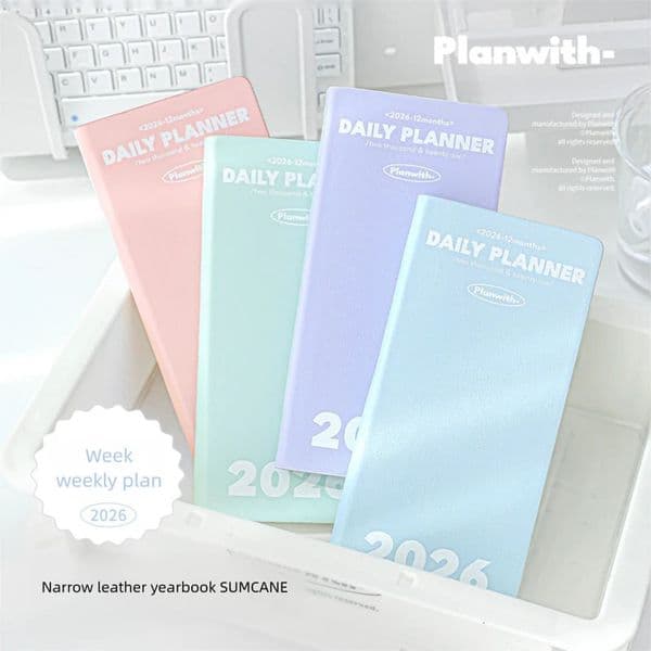 Planwith 2026 Weeks Plan Pocket Weekly Planner Notebook Journal Daily Writing Schedule Agedan Calendar Monthly Yearly Planning 260202