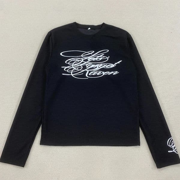 Long sleeved mens and womens knitted round neck T-shirt loose and versatile suitable for street trendsetters 260118