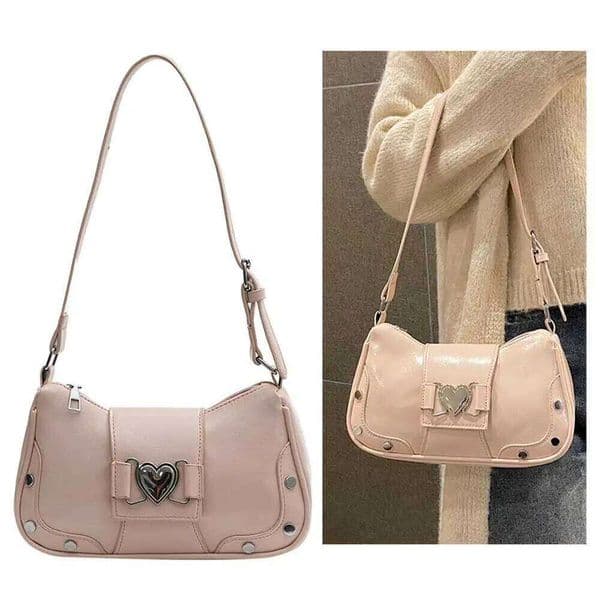 PU Leather Fashion Sling Waterproof Women Stylish Armpit Large Capacity Y2K Adjustable Strap Messenger Bag Y260205