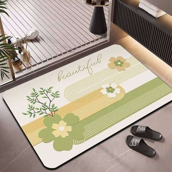 Bathroom non-slip foot diatom mud, absorbent floor mat, toilet dirt-resistant carpet, living room door mat 26H0206