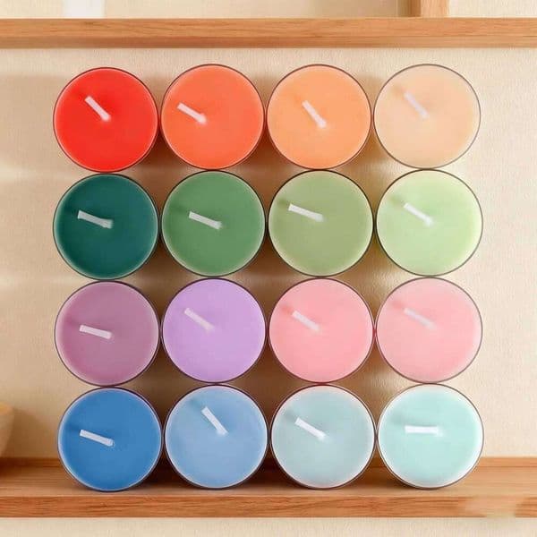 Glass Cup and Cone Scented Set of 6, Creative Aromatherapy Candle Gift for Home, Spa Relaxation Bathroom Decor, Romantic S260205