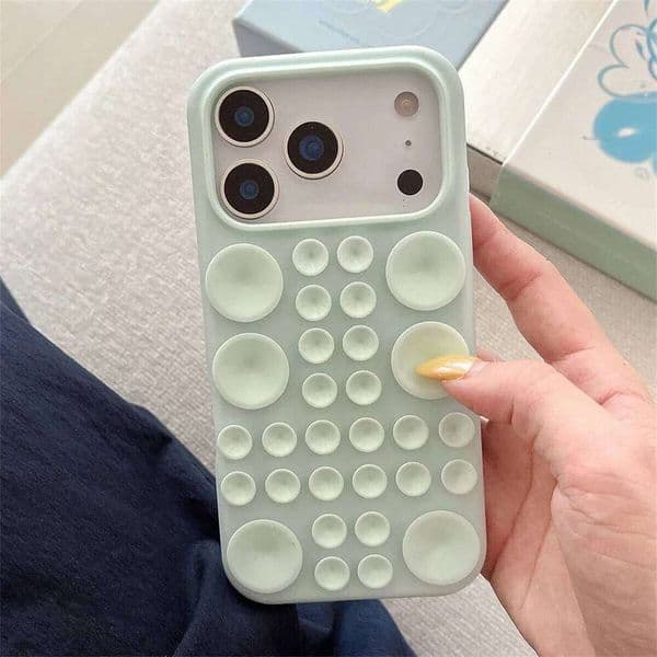 Suction Cup Soft Silicone Candy Color Phone Case 17 Air 16 15 14 Pro Max for IPhone 13 Anti-Slip Shockproof Cover J260205