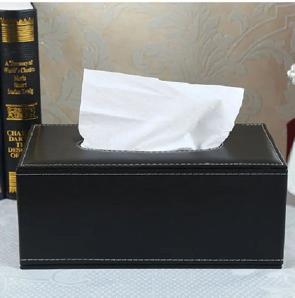 High-Quality Leather Paper Drawer Living Room Household Tissue Box Creative PU Napkin Paper Box Car Mounted Tissue Paper Box 260203BJ