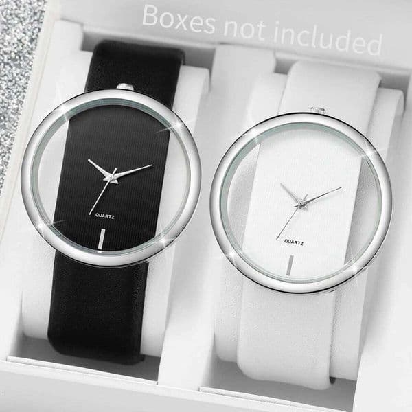 1/2/3PCS Fashion Watches Luxury Big Hollow-out Dial Quartz Watch for Women Clock Gift Relogio FemininoWithout Box Z260206