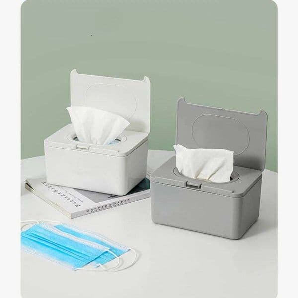 Multifunctional Automatic Flip Top Storage Box Organizer for Wet Wipes Tissues Masks Convenient Home Office Solution 26W0206