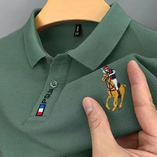 Designer High Quality Men's Polo Shirt Summer Letter Embroidery Turn-down Collar Short Sleeve Loose Large Size Casual Daily Tops For Youth Middle Age