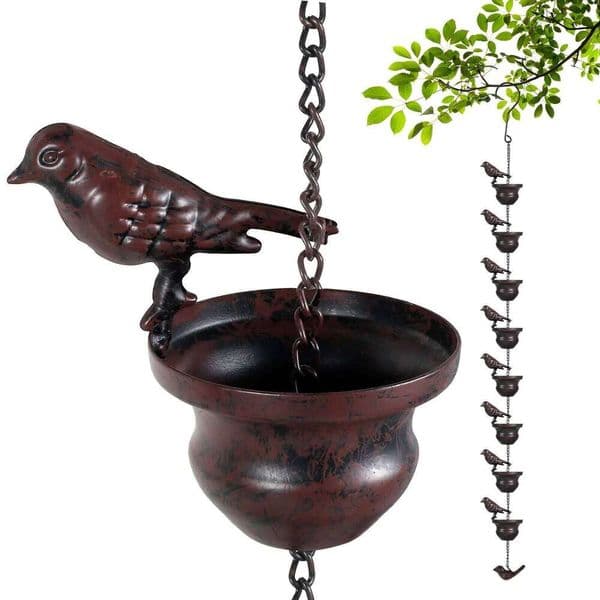 cologne 2026 Creative Perfume Birds perfume Chains 7.87Ft Iron Chain Cologne Rain Catche Metal Downspout Tool For Gutters Outdoor Roof Gutter Decorative Free Sh