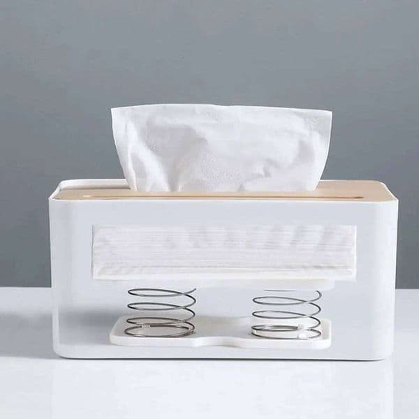 Creative Spring Holder Tissue Box Kitchen Organizer Automatic Lift Loaded Bracket Car 26W0206