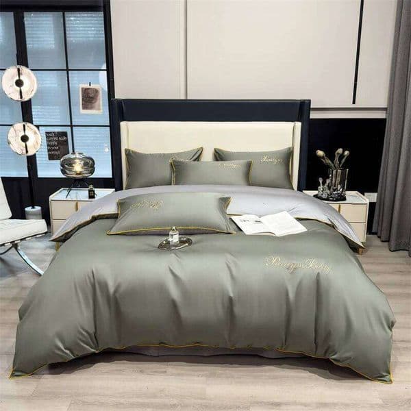 100% Egyptian Cotton 3pcs Bedding Set 1pc Duvet Cover and 2pcs Pillowcases Soft Skin-friendly Single, Double, Queen,king Sizes XJ251225