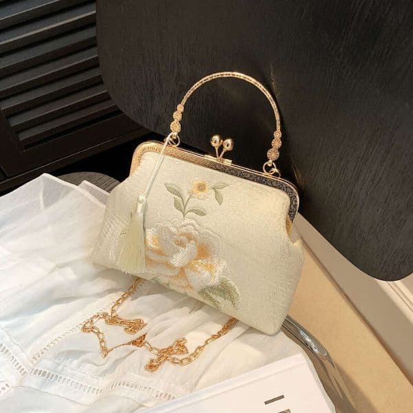 Spring Embroidered Chinese Qipao Hanfu Elegant National Style Single Shoulder Bag Versatile Fashion Women Evergwish