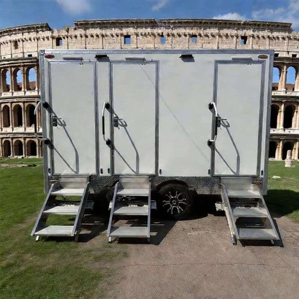 ADA Mobile Restroom for Community Centers Portable Toilet with Large Doorway and Safety Features for Elderly and Disabled