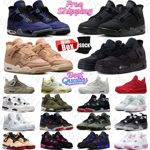 Free Shipping With Box Designer 4 4s black cat 2025 Basketball Shoes sneakers for mens womens men women trainers Sports runners