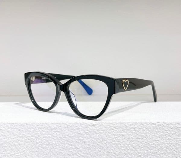 Black Cat Eye Acetate Eyeglasses Frames with Heart Glasses Optical Frame Women Fashion Sunglasses Frame