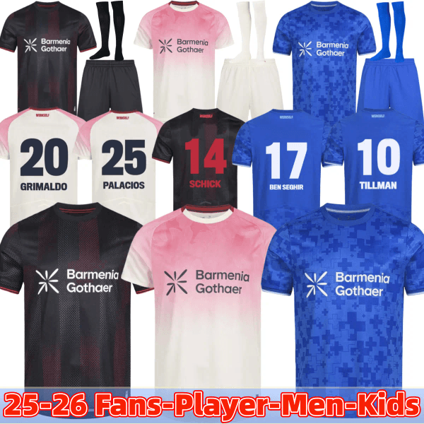 25 26 Leverkusen Soccer Jerseys SCHICK BONIFACE ALEIX GARCIA ADLI HOFMANN Men Kids Kits Player Fans 2025 2026 Football kidGRIMALDO PALACIOS ANDRICH TERRIER 3XL 4XL
