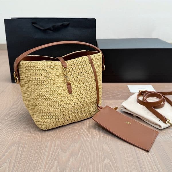 Designer Bags Straw Bags Bucket Bags Luxury Bags Fashion Bags Handbags Wallets Minimalist Women's Bags Classic Fashion High-Quality Woven Handbag with Small Wallet