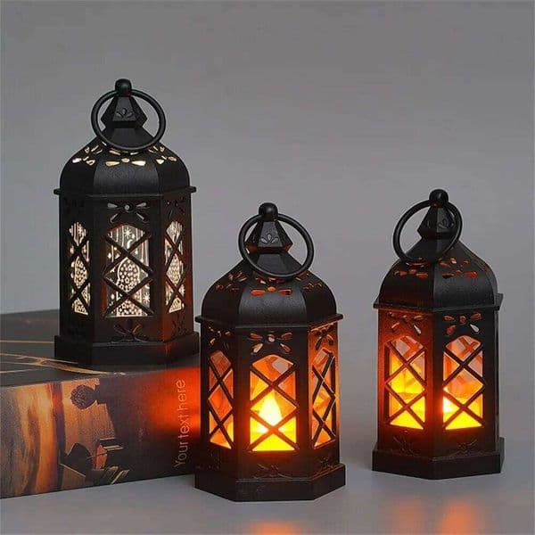 1pack Mini Lantern Candle Decorative Outdoor Wall Lanterns Table Centerpiece for Wedding Halloween Christmas 26W0206