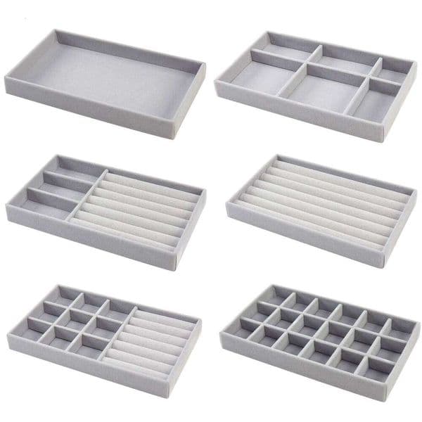 Velvet Jewelry Display Stackable Exquisite Jewellery Holder Portable Ring Earrings Necklace Organizer Box organizator de boys 26Y0206
