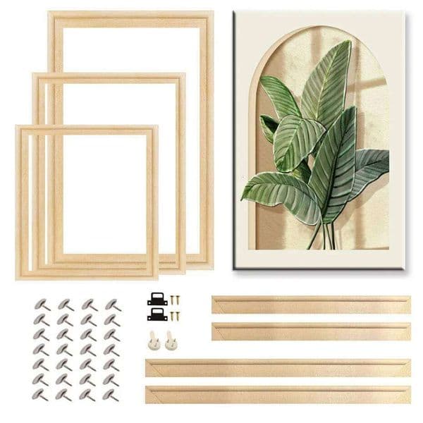 25x35 30x40cm Natural Wooden For Canvas Diamond Painting Picture Poster Wall Frame Home Decor C260205