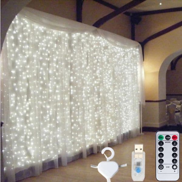 USB LED String Fairy Curtain Lights Garland For Year Christmas Party Wedding Birthday Bedroom Ramadan Easter Home Decoration 260202