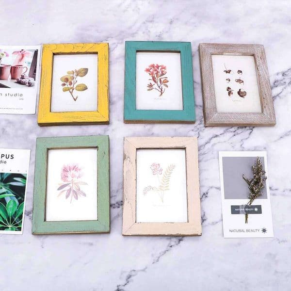 5 Colors Creative Gift Home Decor Wooden Wedding Couple Pictures Frames Vintage Photo Frame C260205